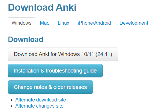 Instaliranje aplikacije Anki - Windows